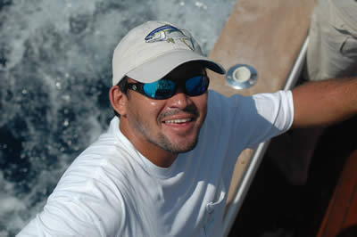 First Mate of the Dragin Fly, Sport Fishing Boat in Los Sueños Marina Costa Rica.